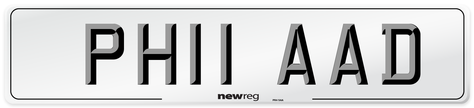 PH11 AAD Number Plate from New Reg